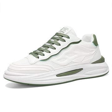 MS878 - Elegant Green White Casual Shoes
